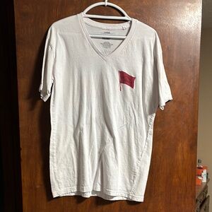 Arkansas Razorback White V-Neck women’s shirt